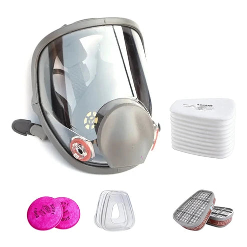 Masque respiratoire intégral 6800 avec visière anti-buée et filtres remplaçables