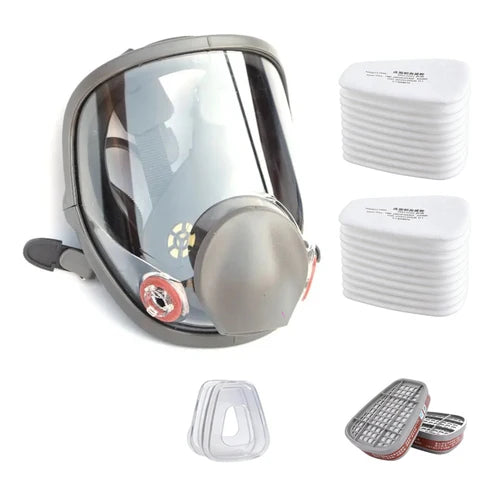 Masque respiratoire intégral 6800 avec visière anti-buée et filtres remplaçables