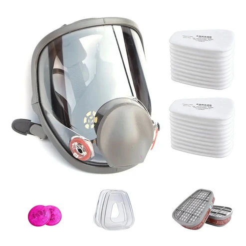 Masque respiratoire intégral 6800 avec visière anti-buée et filtres remplaçables