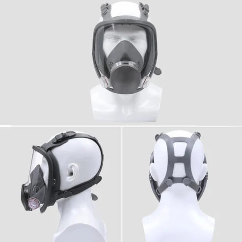 Masque respiratoire intégral 6800 avec visière anti-buée et filtres remplaçables