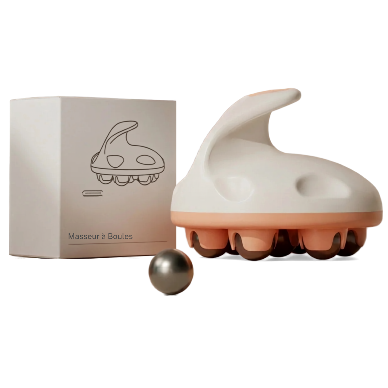 Masseur Manuel Anti Cellulite à Billes Rotatives 360°