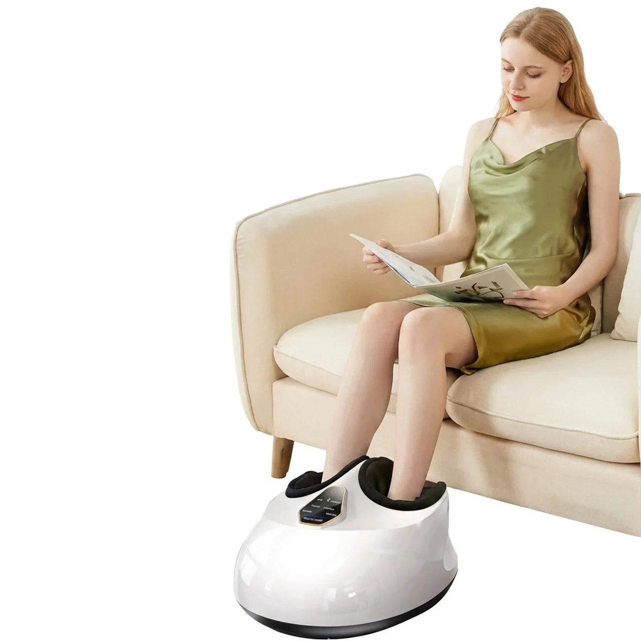 Masseur de Pieds Électrique Chauffant 6D avec Airbags Shiatsu & Vibration
