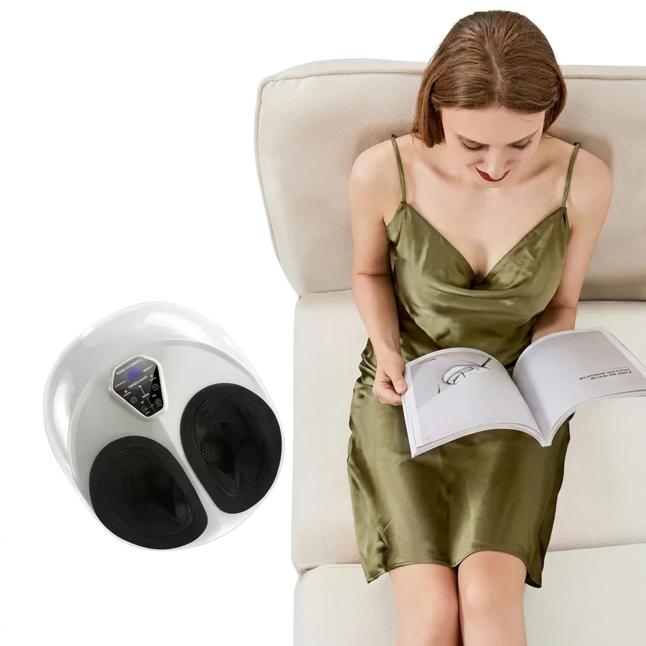 Masseur de Pieds Électrique Chauffant 6D avec Airbags Shiatsu & Vibration