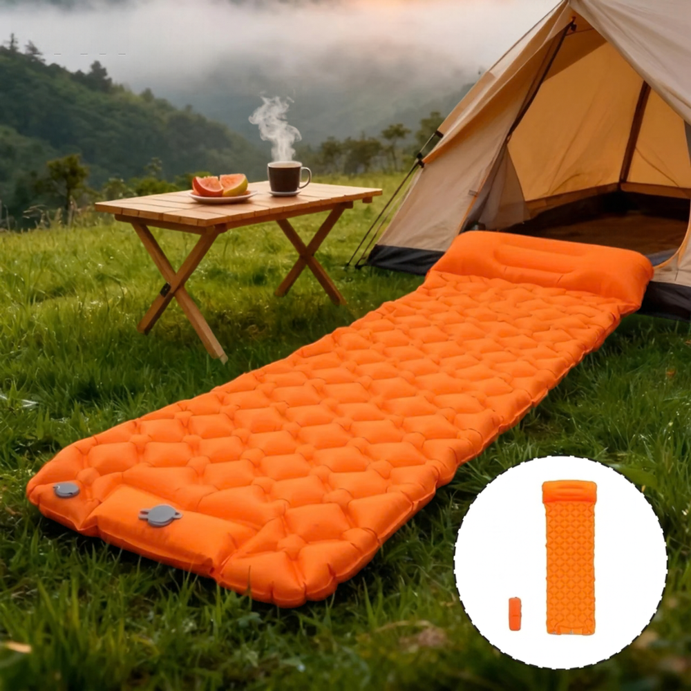 Matelas de Camping Gonflable avec Pompe Intégrée
