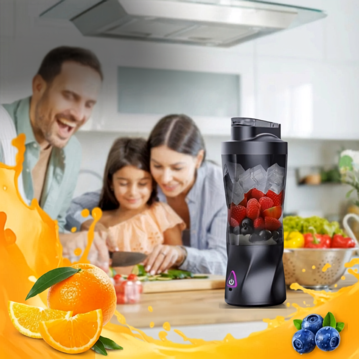 Mini Blender Portable Puissant Mixeur Électrique Sans Fil Gourde de Sport Sport