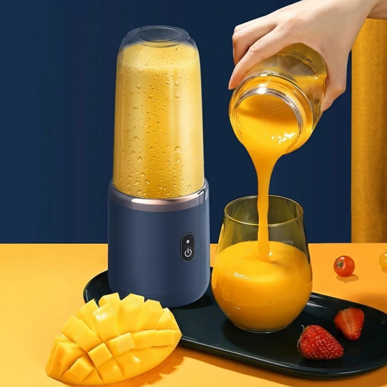 Mini Blender Portable Rechargeable USB Mixeur de Voyage pour Smoothies & Jus