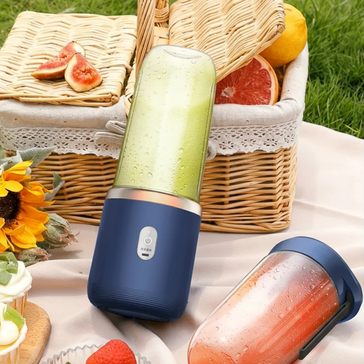 Mini Blender Portable Rechargeable USB Mixeur de Voyage pour Smoothies & Jus