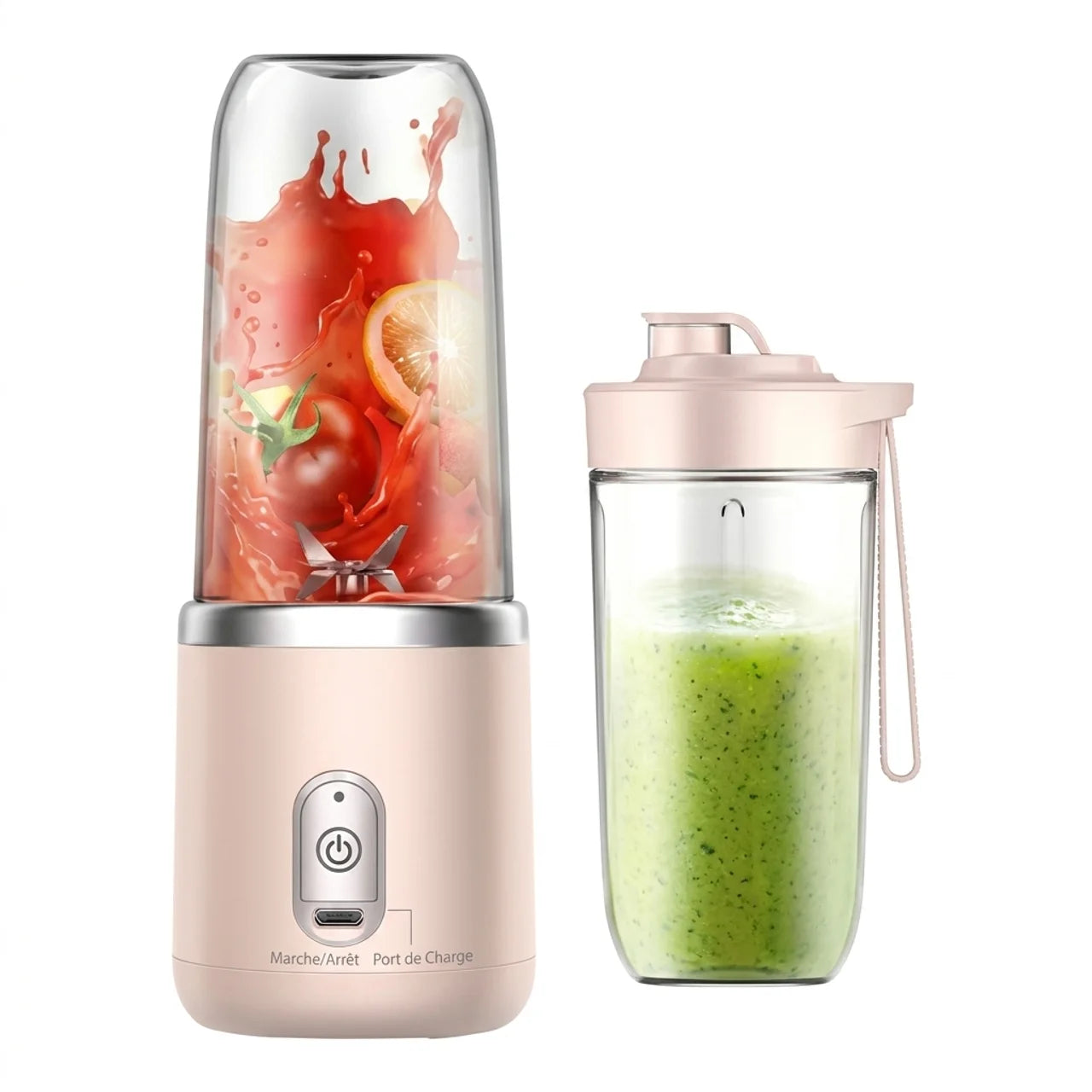 Mini Blender Portable Rechargeable USB Mixeur de Voyage pour Smoothies & Jus