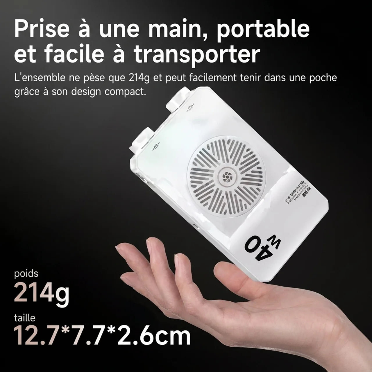 Mini Lampe LED Vidéo 40W Portable pour Smartphone & Appareil Photo