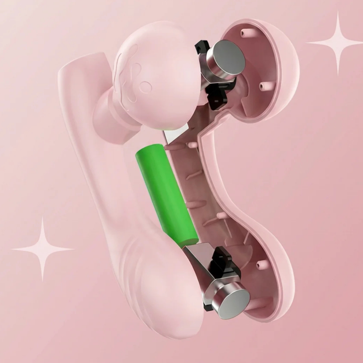 Mini Pistolet de Massage Rechargeable USB Double Tête pour Corps Entier
