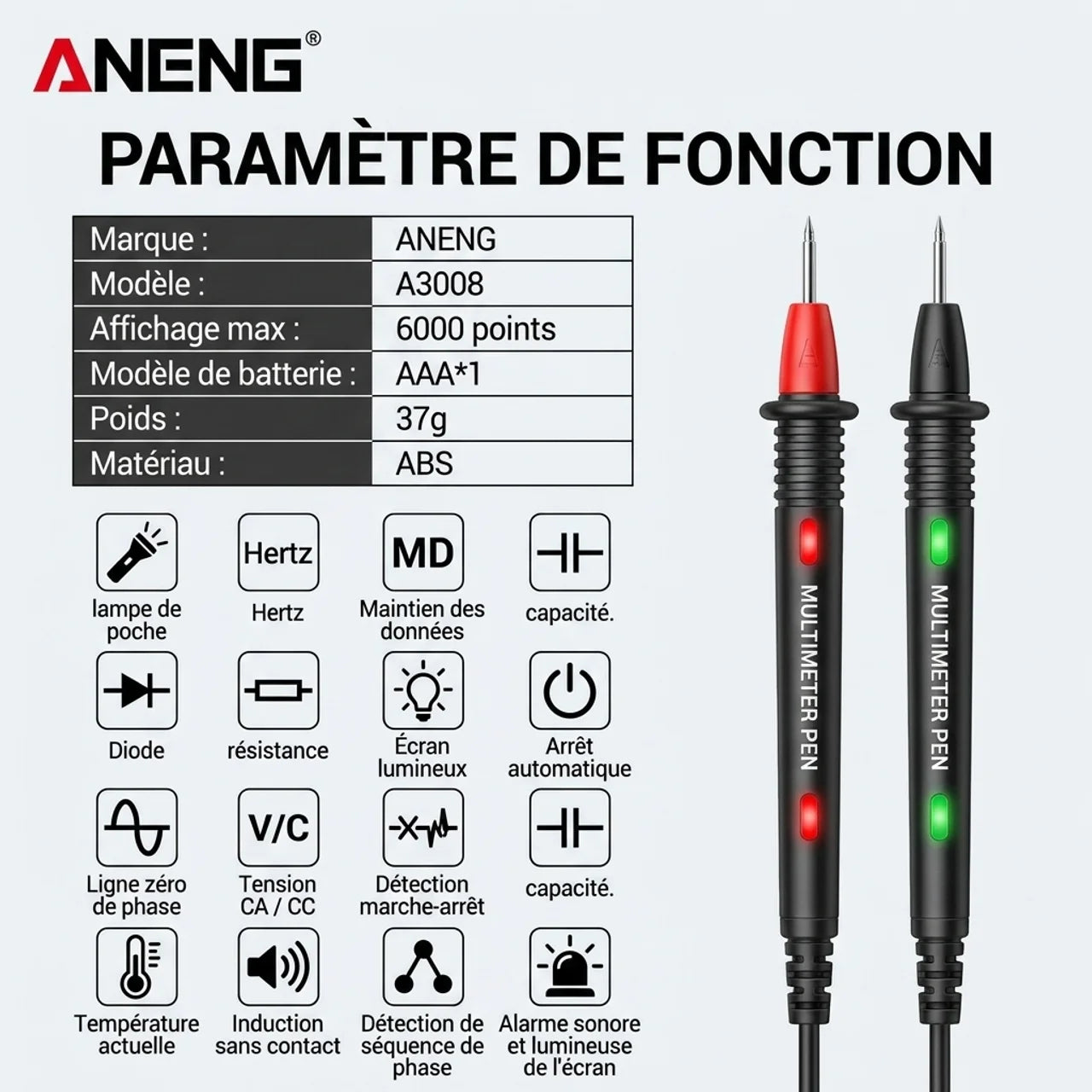 Multimètre Stylo Intelligent Compact