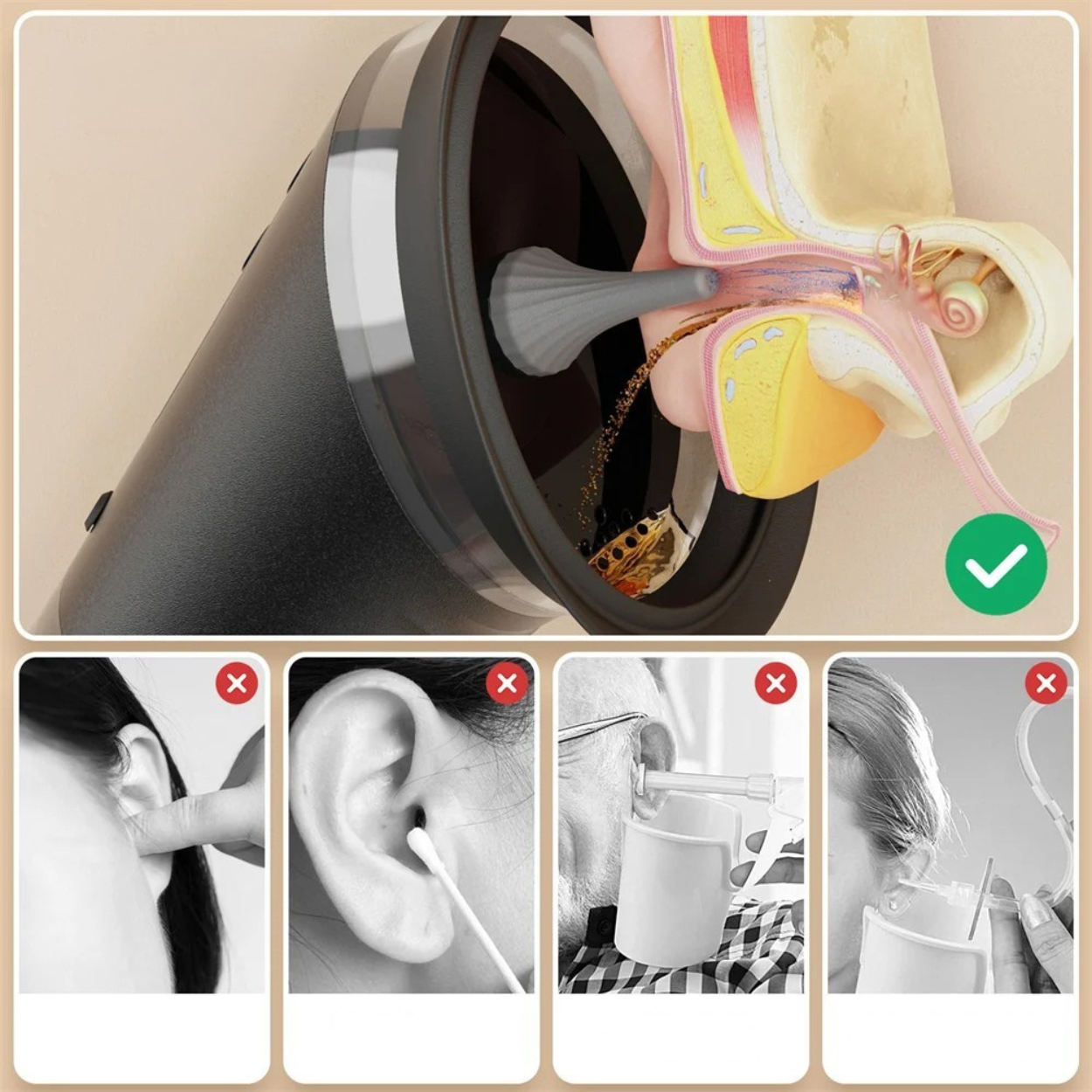 Nettoyeur d'Oreille Électrique Élimination Cérumen