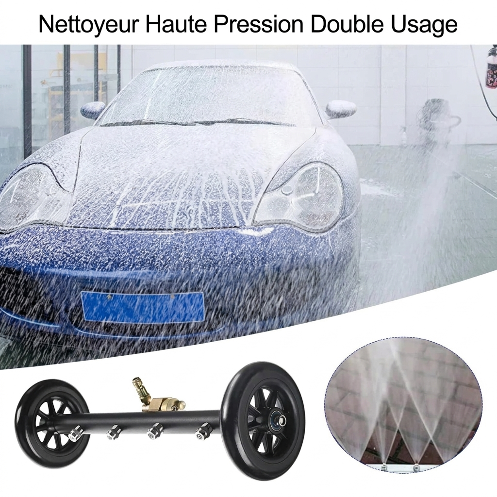 Nettoyeur haute pression 5000 PSI 40,6 cm pour dessous de voiture avec rallonges