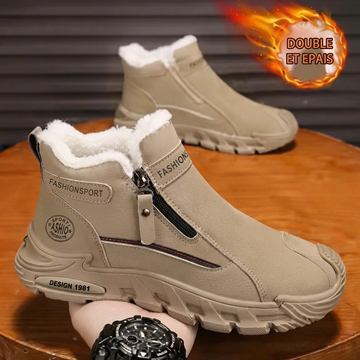 Nouvelles Bottes d'Hiver pour Homme Chaussures de Travail Sportives & Doublées de Polaire
