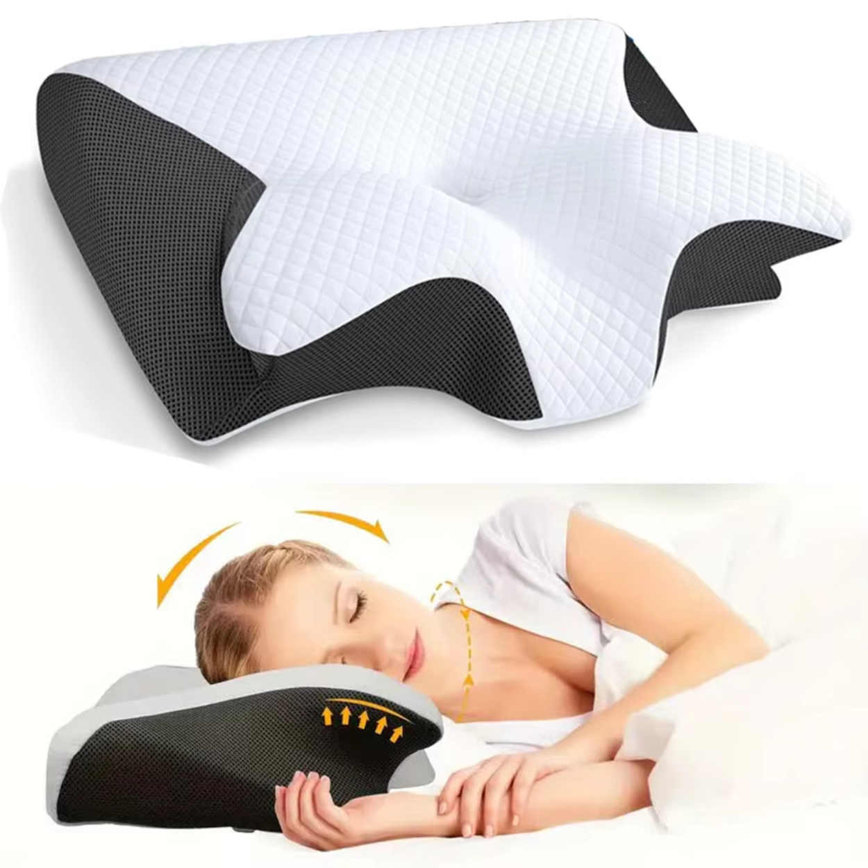 Oreiller Ergonomique Cervical Mousse à Mémoire