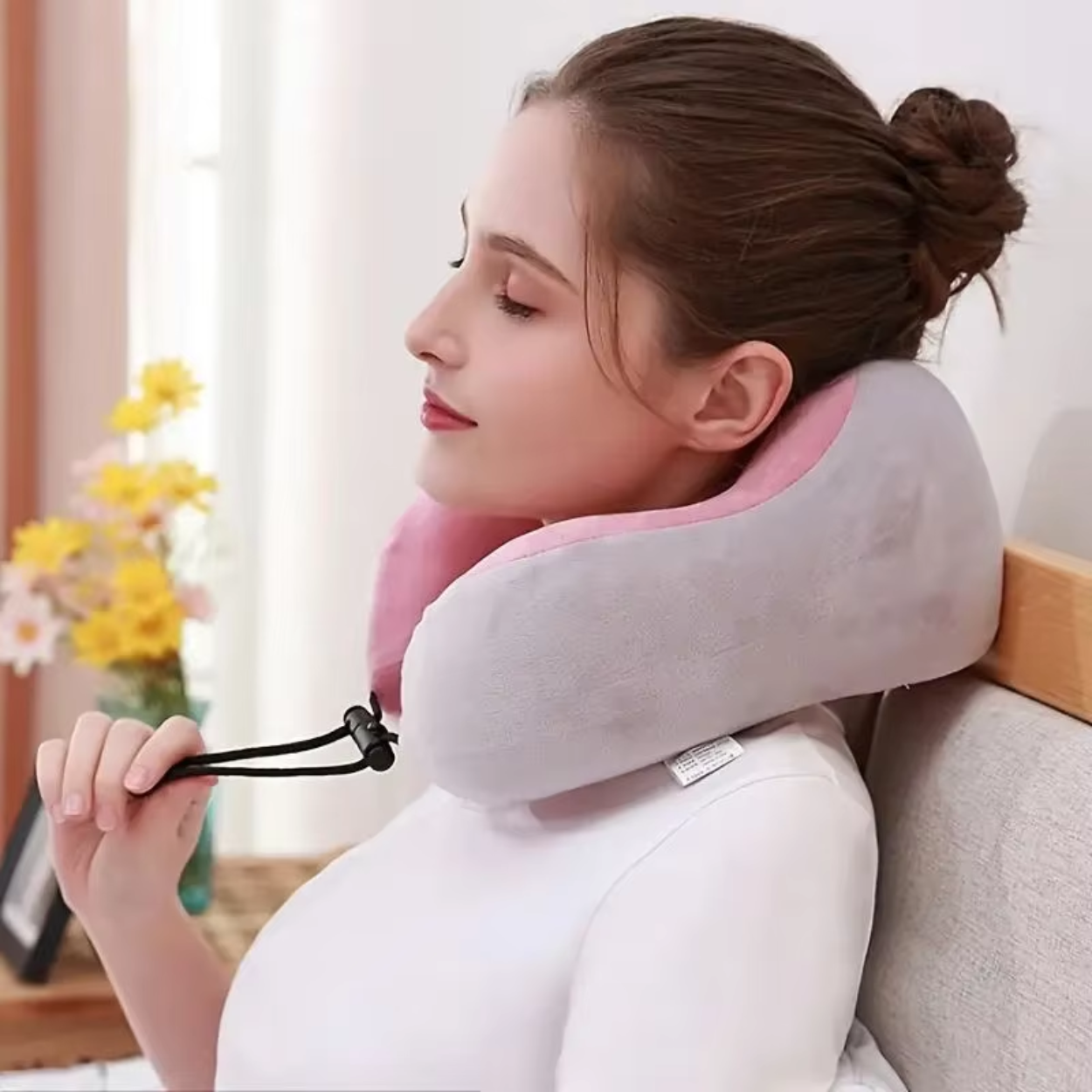 Oreiller de Massage Électrique en Forme de U