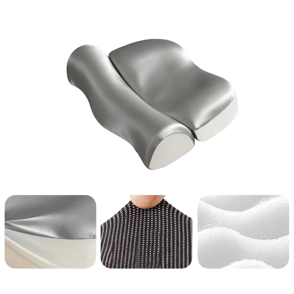 Oreiller Cervical Ergonomique Anti-Rides Mémoire Forme Soutien Nuque Confort Beauté Visage