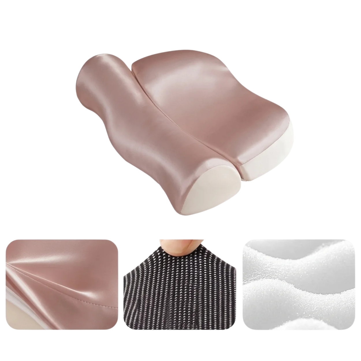Oreiller Cervical Ergonomique Anti-Rides Mémoire Forme Soutien Nuque Confort Beauté Visage