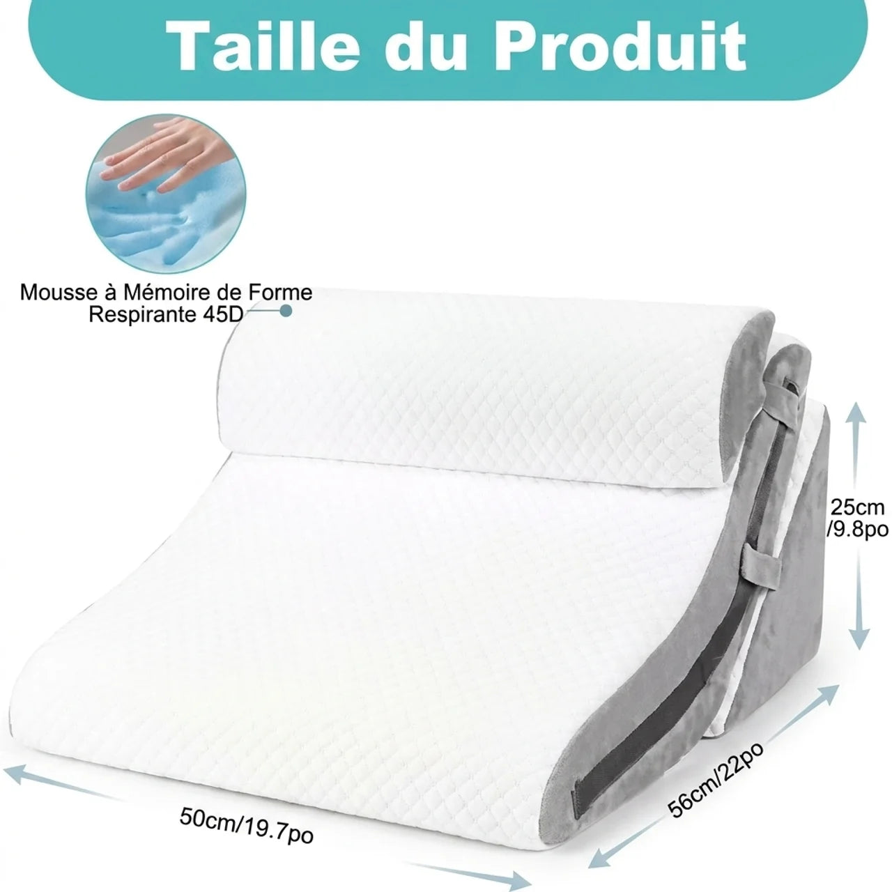 Oreiller Orthopédique Compensé 3-en-1 Ajustable