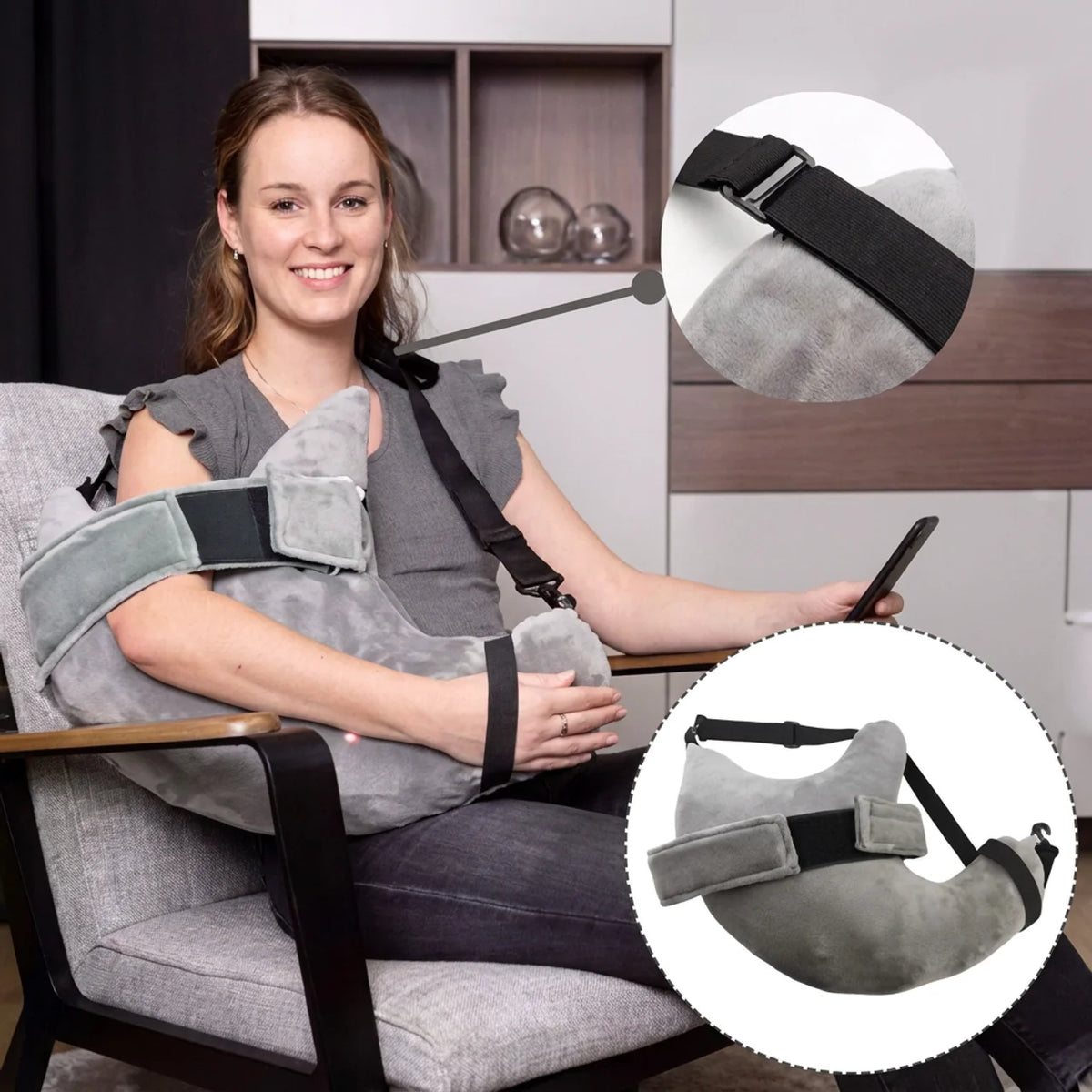 Coussin ergonomique pour épaule et coiffe des rotateurs Oreiller de soutien cervical et postopératoire