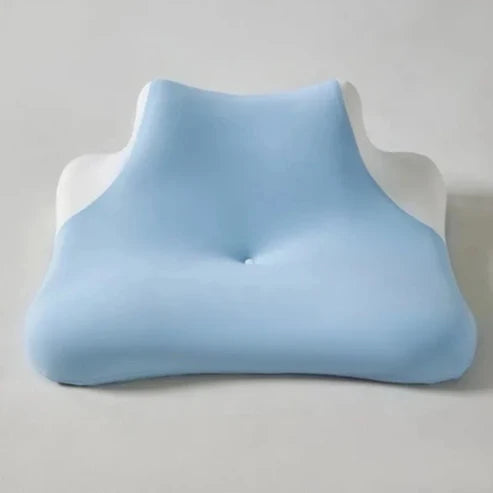 Oreiller ergonomique multifonction à mémoire de forme support cervical support téléphone