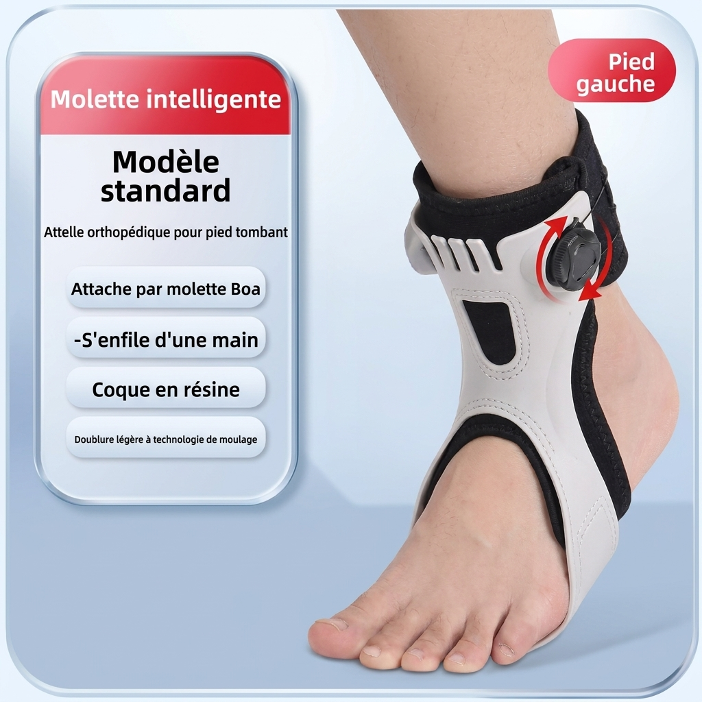 Orthèse de Pied Tombant Ajustable Marche Stable et Sécurisée