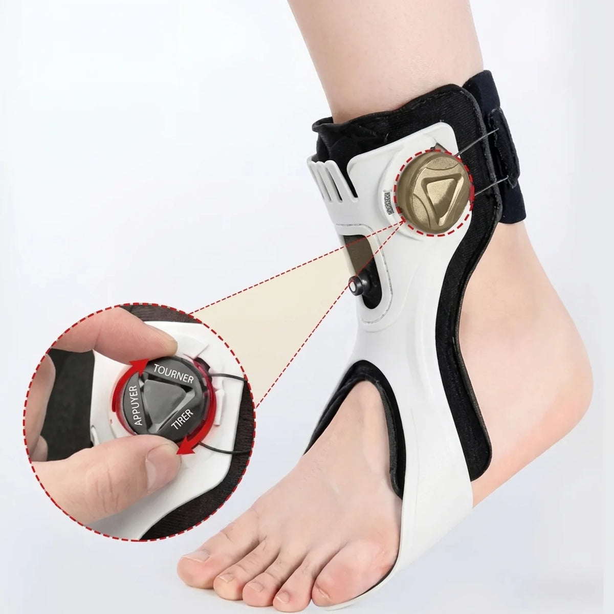 Orthèse de Pied Tombant Ajustable Marche Stable et Sécurisée