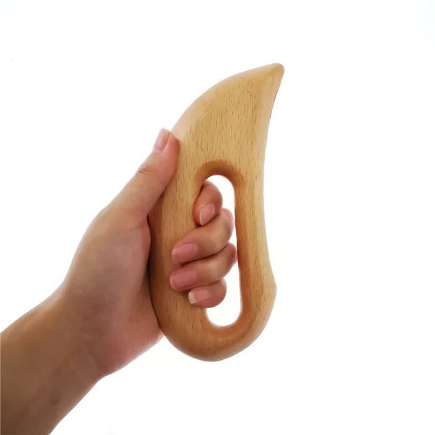 Outil Gua Sha Bois Drainant