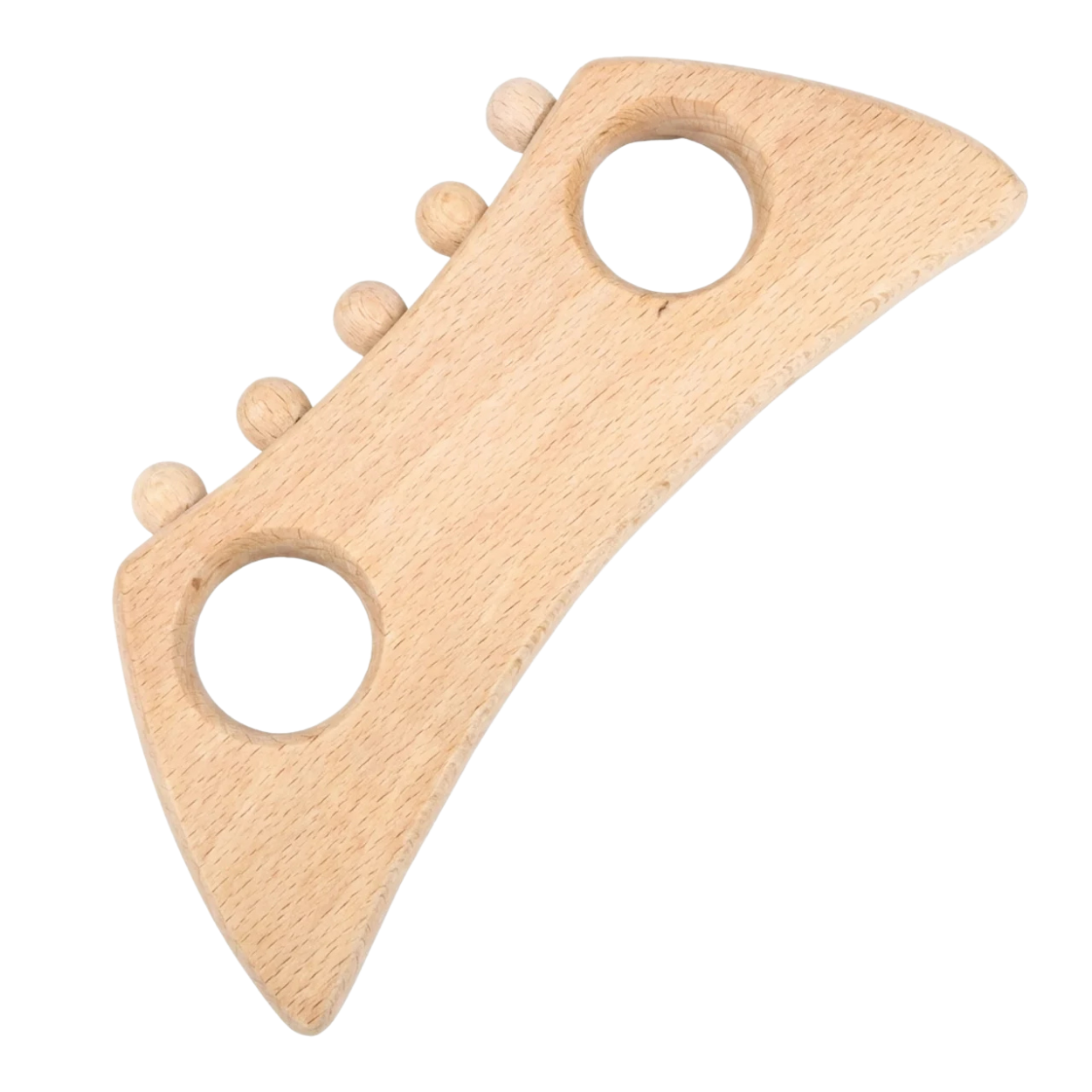 Outil de Massage Gua Sha en Bois Drainage Dos Nuque Jambes et Cellulite