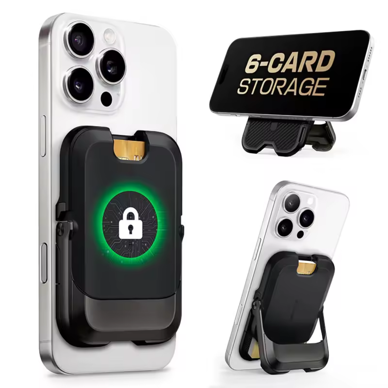 PORTEFEUILLE MAGNÉTIQUE SUPCASE MAGSAFE STOCKAGE 6 CARTES