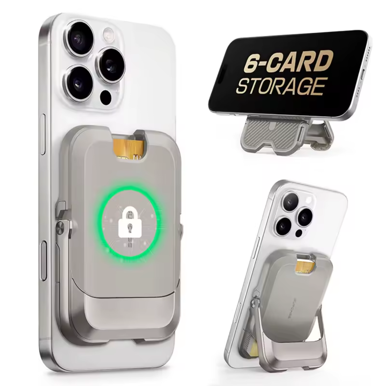 PORTEFEUILLE MAGNÉTIQUE SUPCASE MAGSAFE STOCKAGE 6 CARTES