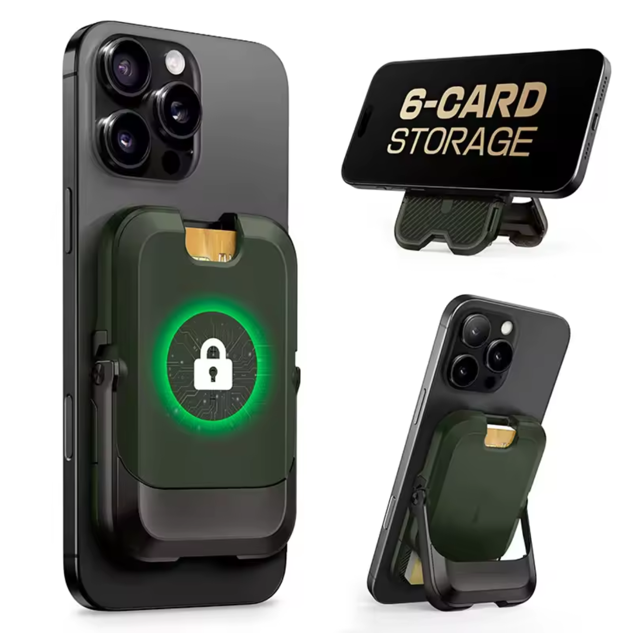 PORTEFEUILLE MAGNÉTIQUE SUPCASE MAGSAFE STOCKAGE 6 CARTES