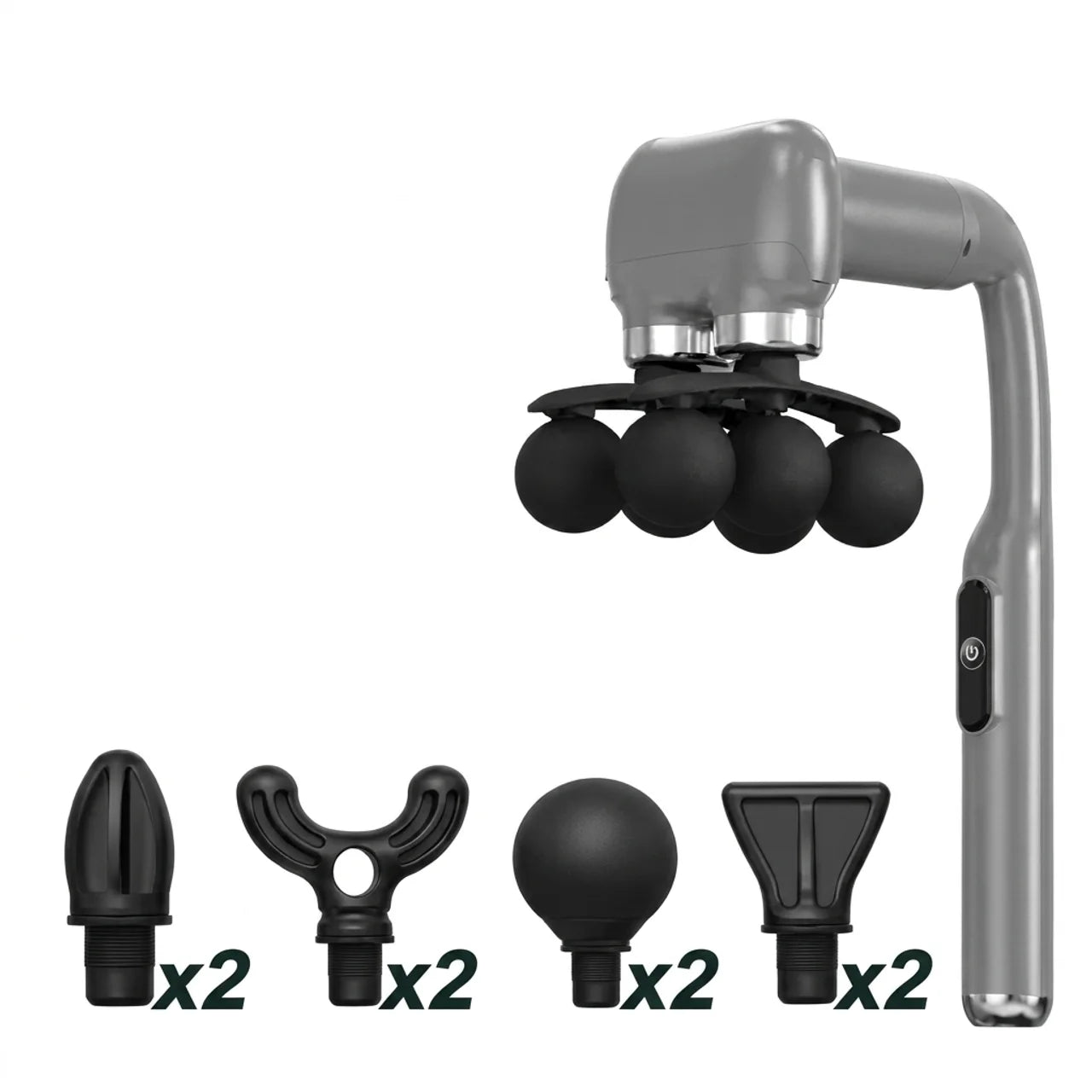 Pistolet de Massage 2 en 1 avec Manche Long pour Dos Nuque et Corps