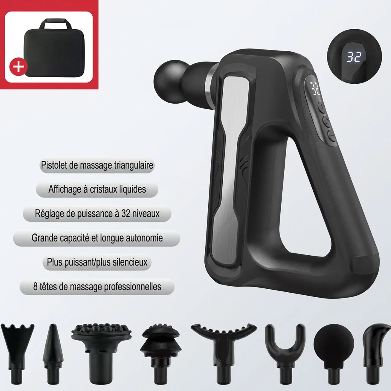 Pistolet de Massage Triangulaire Pro