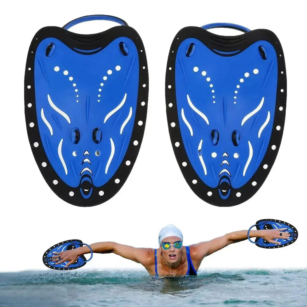 Plaquettes de Natation d’Entraînement Réglables avec Sangles en Silicone