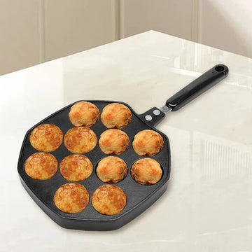 Poêle à Takoyaki antiadhésive 7, 12 ou 20 moules avec pics et pinceau