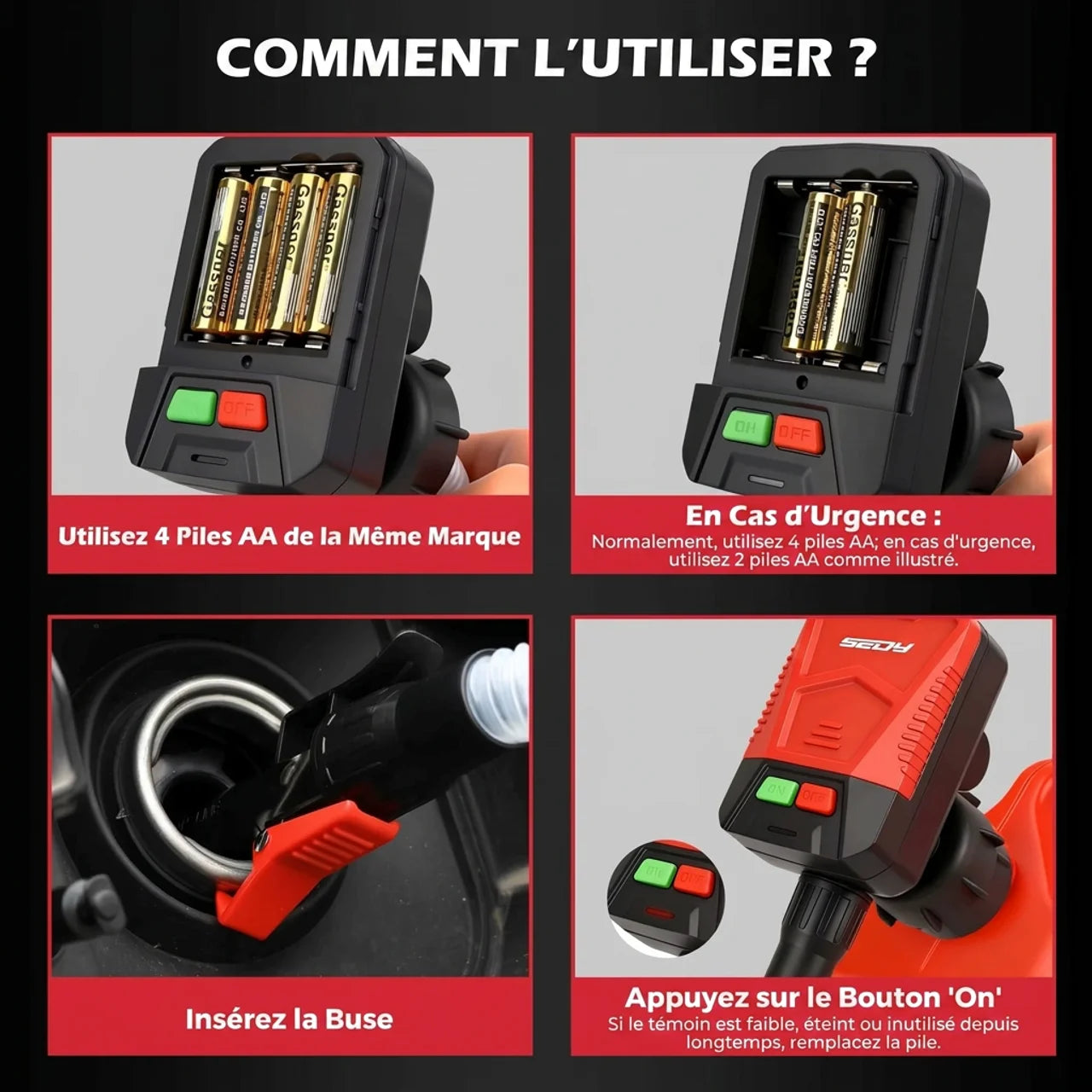 Pompe de Transfert de Carburant Automatique avec Arrêt Automatique