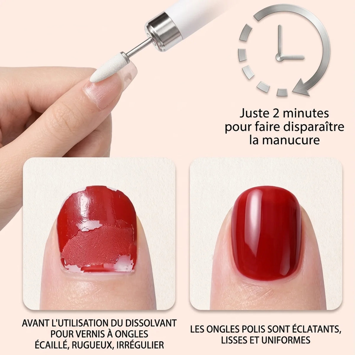 Ponceuse à Ongles Électrique Professionnelle Kit de Manucure et Pédicure Sans Fil