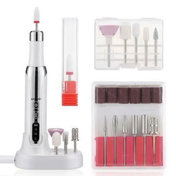 Ponceuse à Ongles Électrique Professionnelle Kit de Manucure et Pédicure Sans Fil