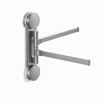 Porte Serviettes Rotatif Aluminium Ventouses Fixation Sans Perçage