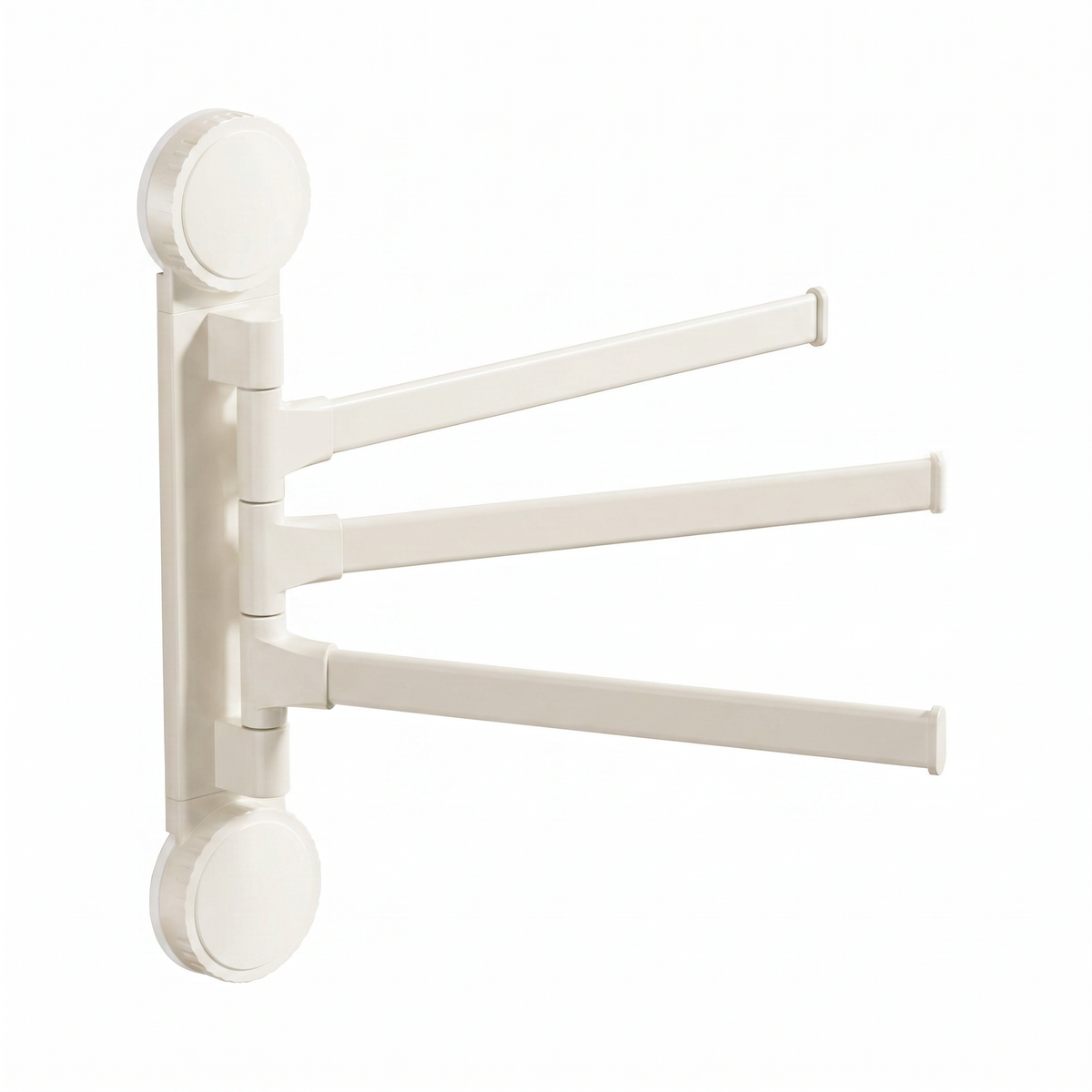 Porte Serviettes Rotatif Aluminium Ventouses Fixation Sans Perçage