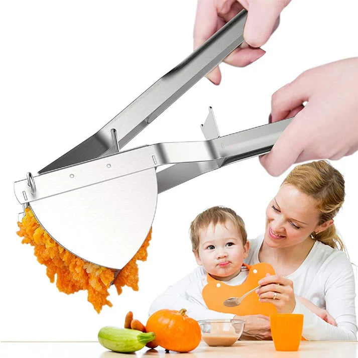 Presse Purée Inox Multifonction Écrase Pommes de Terre Fruits et Légumes
