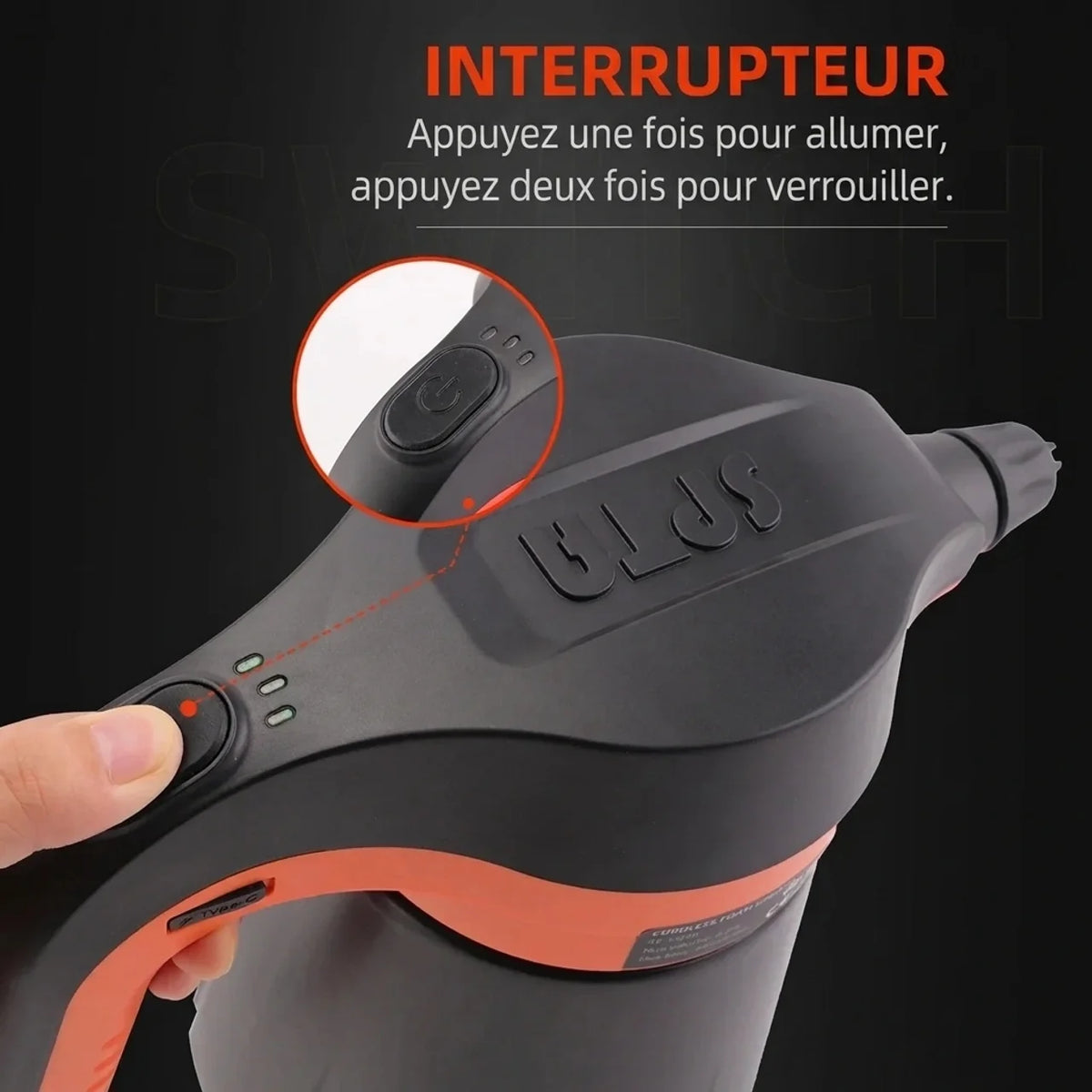 Pulvérisateur à mousse électrique sans fil 2,25 L pour lavage de voiture
