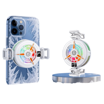 Refroidisseur Smartphone Magnétique et Clip avec Affichage Température & LED RGB