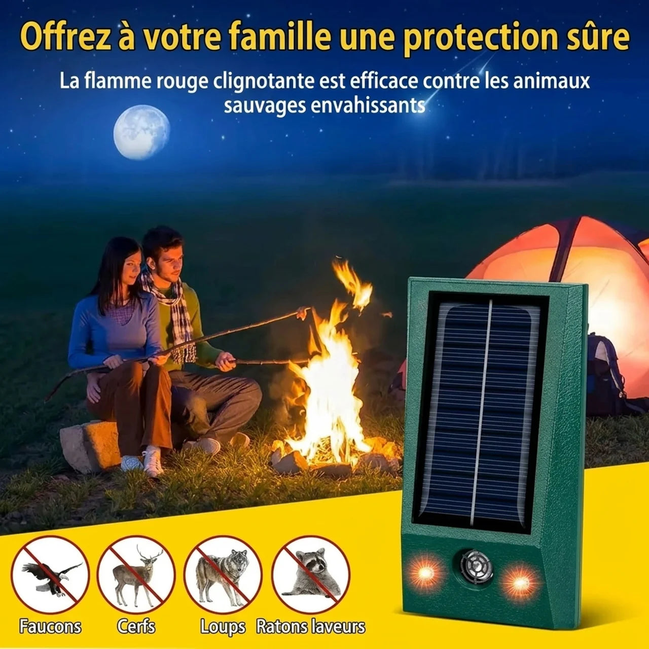 Répulsif Solaire Ultrasonique Anti Animaux