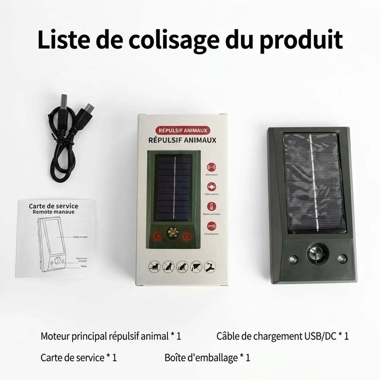 Répulsif Solaire Ultrasonique Anti Animaux