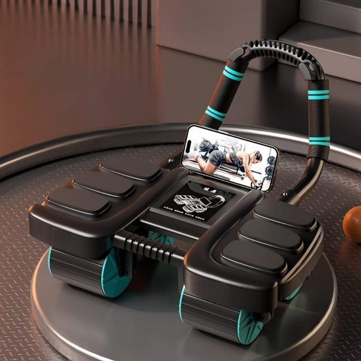 Roue Abdominale à Rebond Automatique 4 Roues