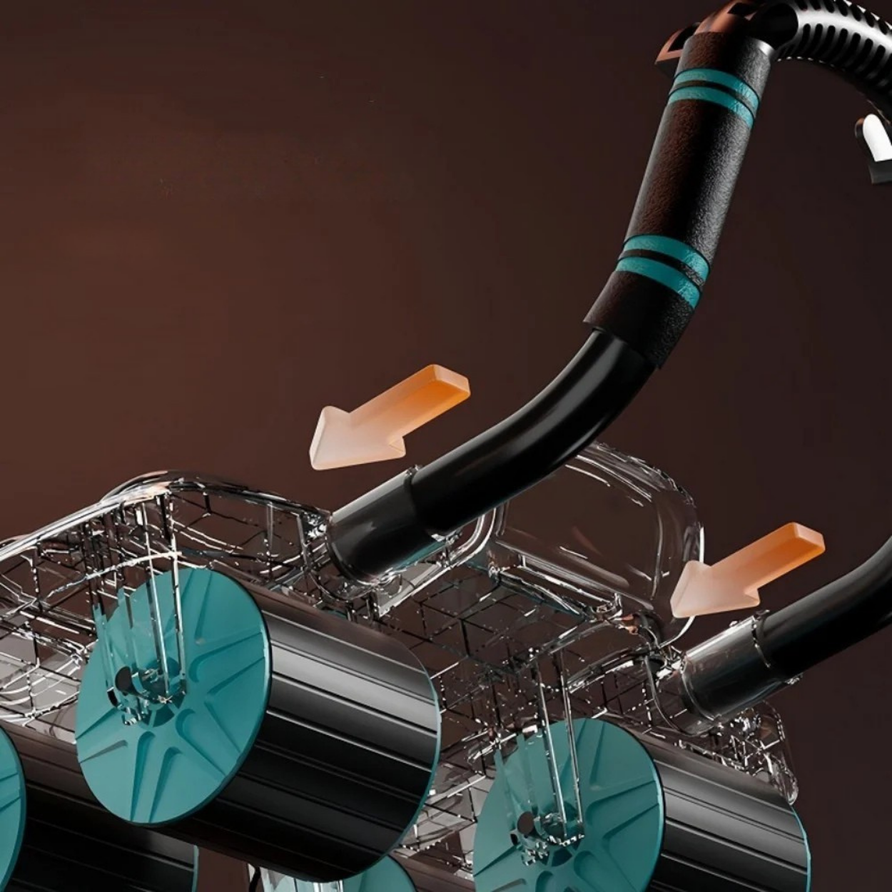 Roue Abdominale à Rebond Automatique 4 Roues