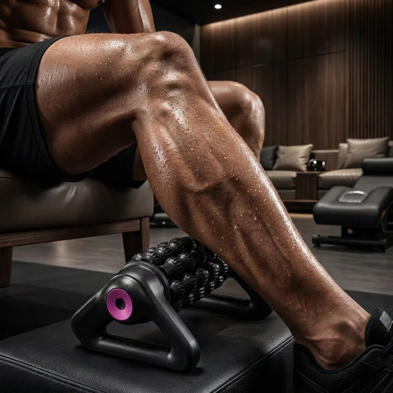 Rouleau de Massage Électrique Rechargeable 5 Vitesses Soulagement Musculaire Profond