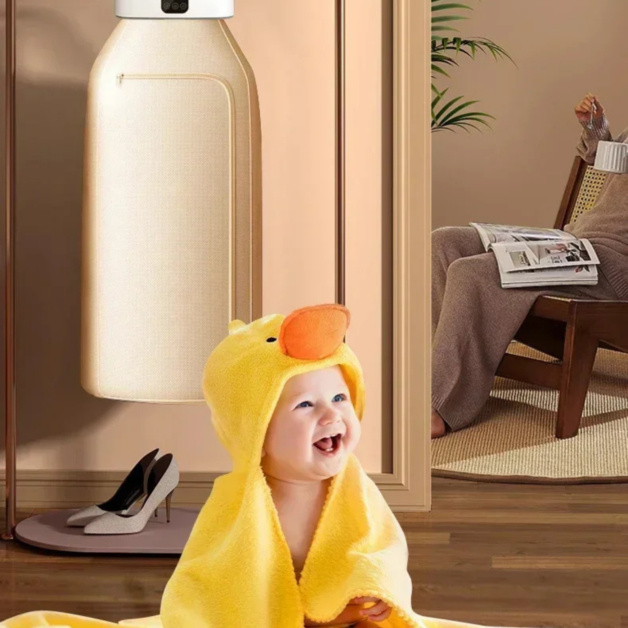 SÉCHOIR ÉLECTRIQUE INTELLIGENT PLIABLE TECHNOLOGIE 3 EN 1